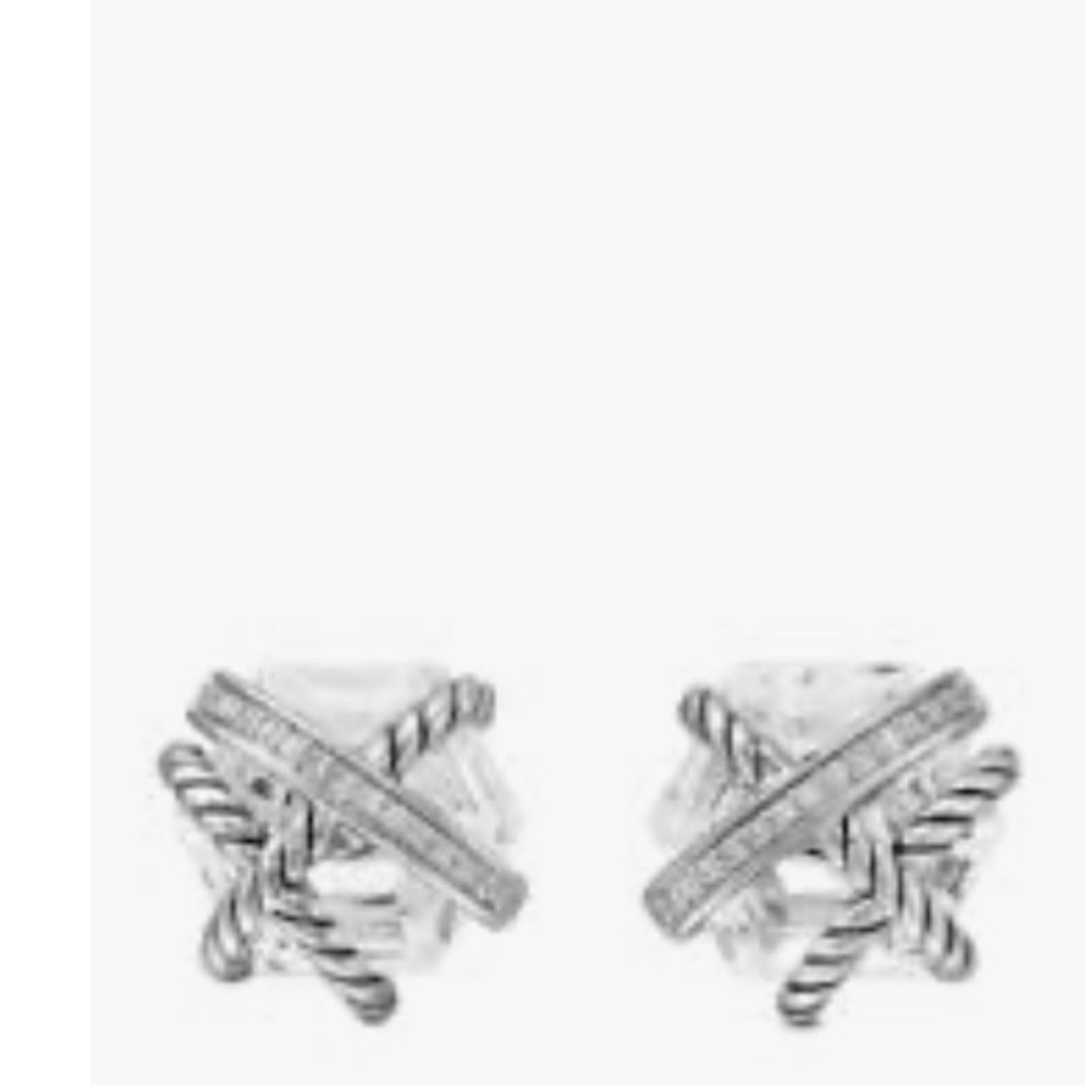 David Yurman Cable Wrap Crystal Stud Earrings
